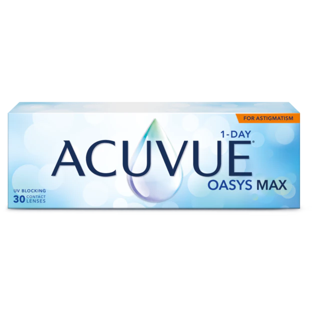 Упаковка контактных линз  ACUVUE® OASYS MAX 1-Day for Astigmatism